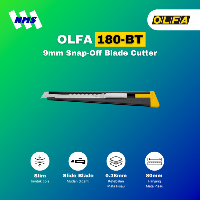 

OLFA 180-BT Snap-Off Blade Cutter 180 Black Original