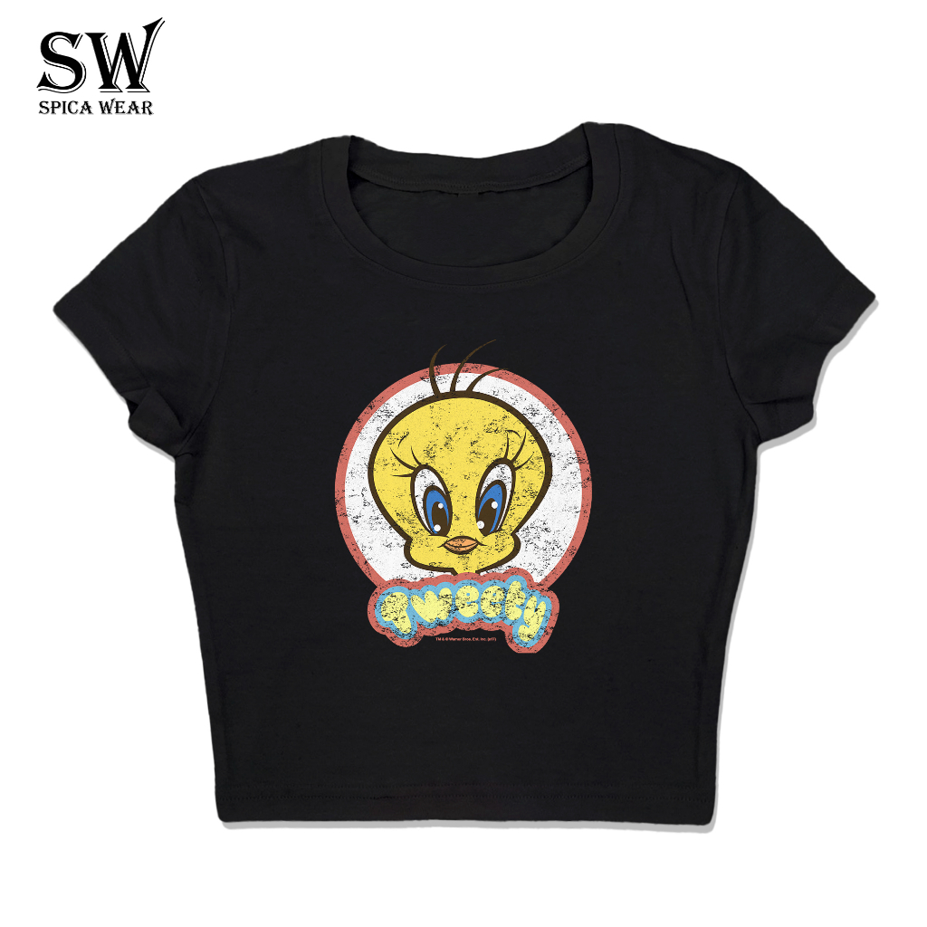 Tweety Baby Tee Style Crop Top Y2k