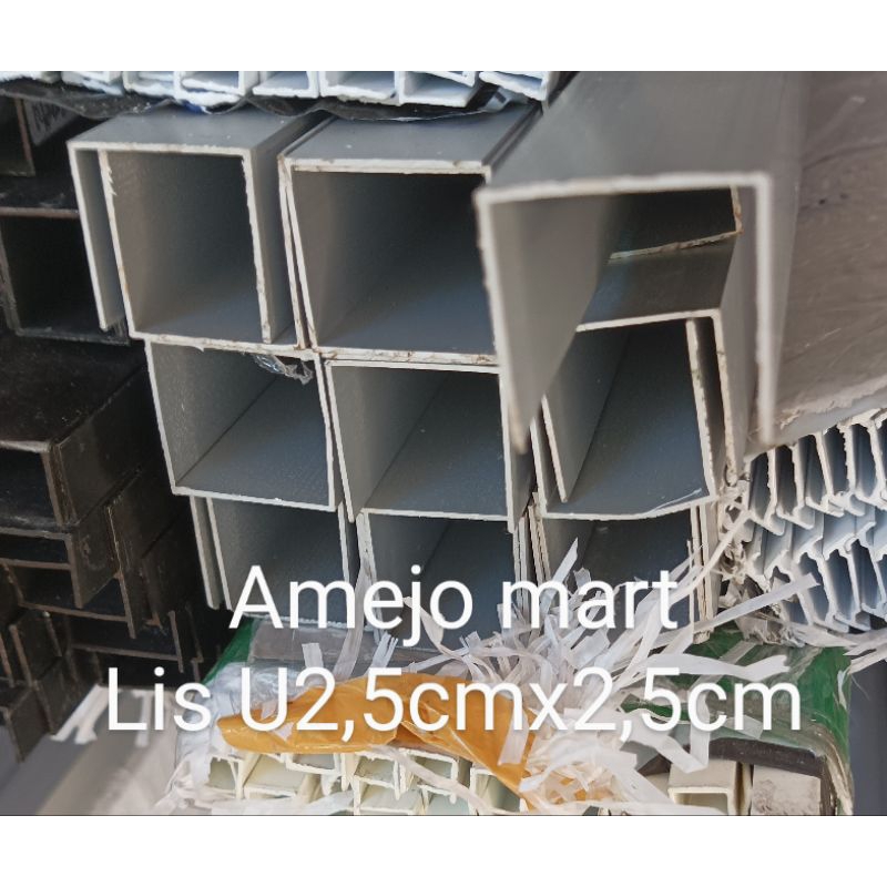 TERMURAH LIS ALUMINIUM U2,5CMX2,5CM SILVER