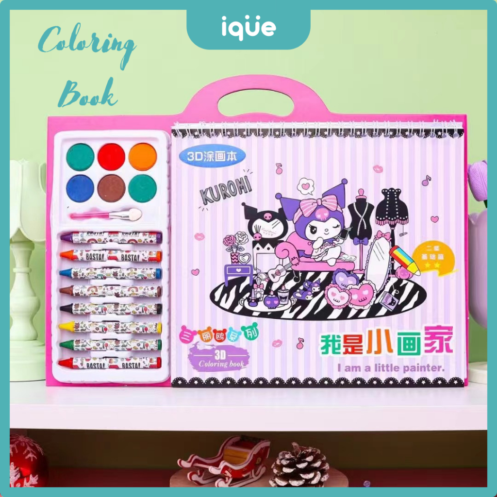 

IQUE Buku Mewarnai Anak SET / Coloring Book / Mainan Edukasi Anak