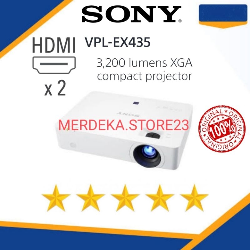 PROYEKTOR SONY VPL-EX435 3LCD  PROJECTOR SONY VPL EX435 ANSI LUMENS 3200 DOUBLE HDMI BRIGHTNESS