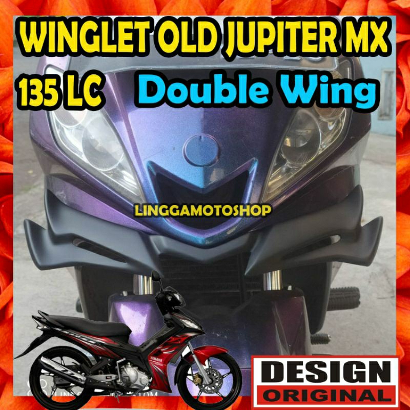 WINGLET OLD JUPITER MX 135 LC MODEL DOUBLE WINGS * sayap variasi panel bodi garnish depan OJMX modif