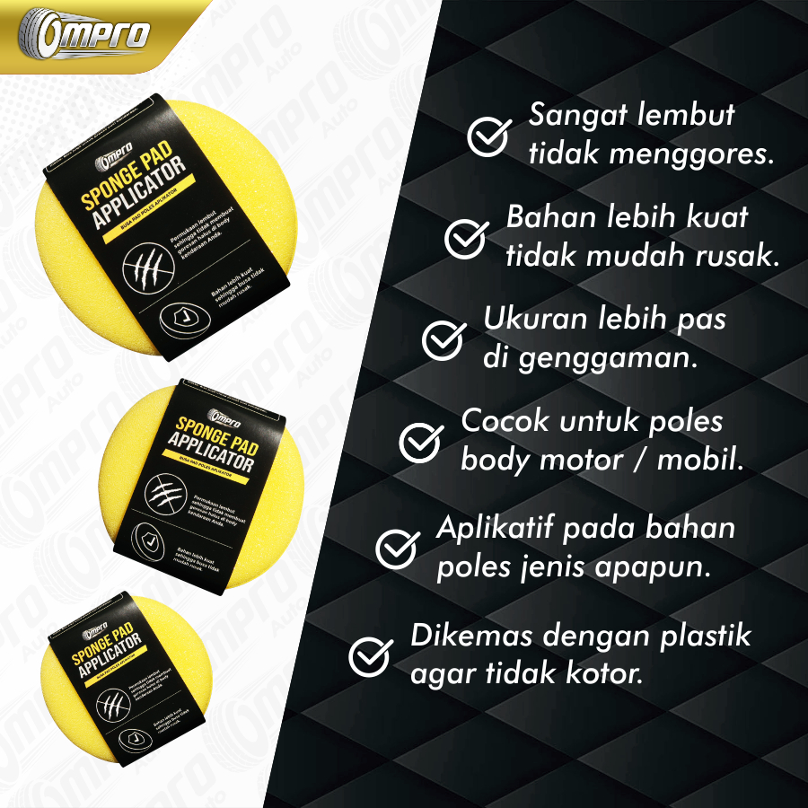 Cuci Gudang  Busa Poles Motor Spons Busa Poles Mini Applicator Busa Poles Mobil Pad Pad Spons