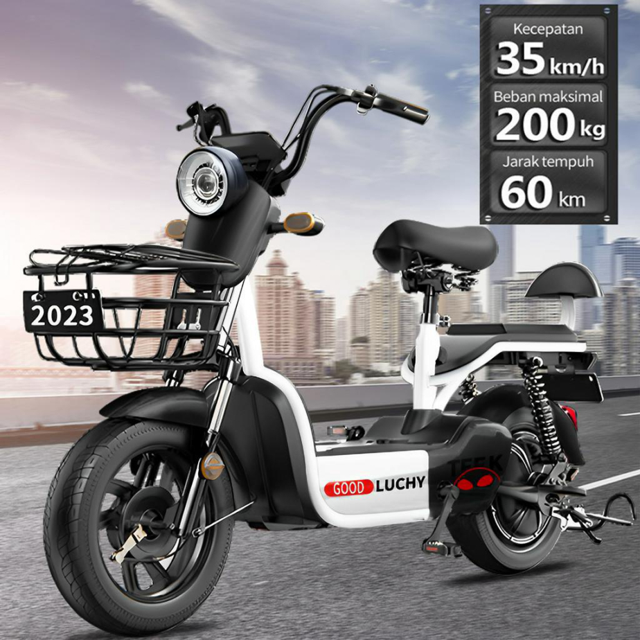 Ready Sepeda Listrik Motor 48V Sepeda Listrik Dewasa Sepeda Listrik Premium Mewah - JF