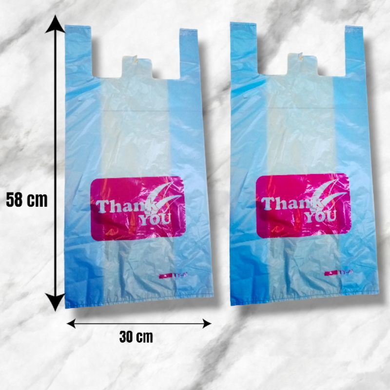 plastik asoy import warna biru size 30 27 23 cm/ asoy thank you / cap steamboat export