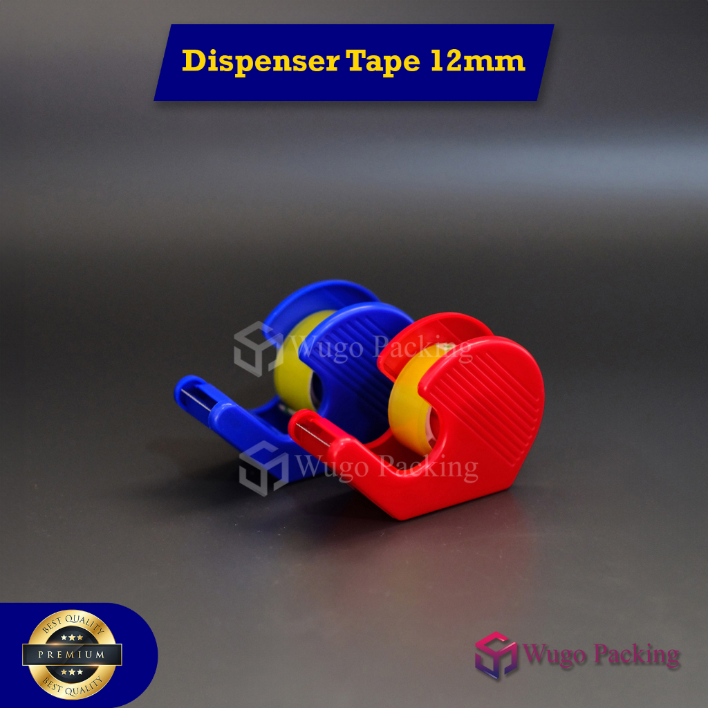 

Tape Dispenser Alat Potong Isolasi 12mm Tempat Solatip Duduk Kecil