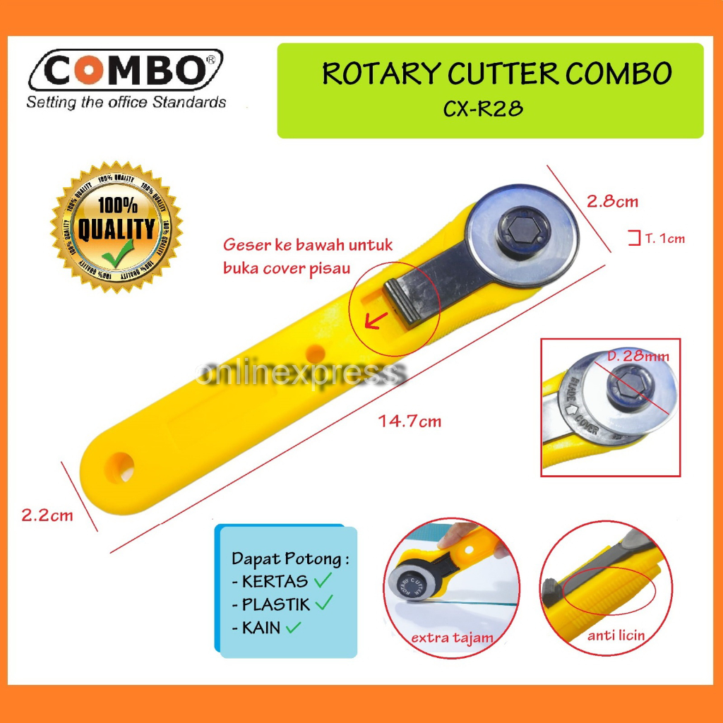 

Alat Pemotong Kertas Rotary CX-R28 / Rotary Cutter / Pisau Putar