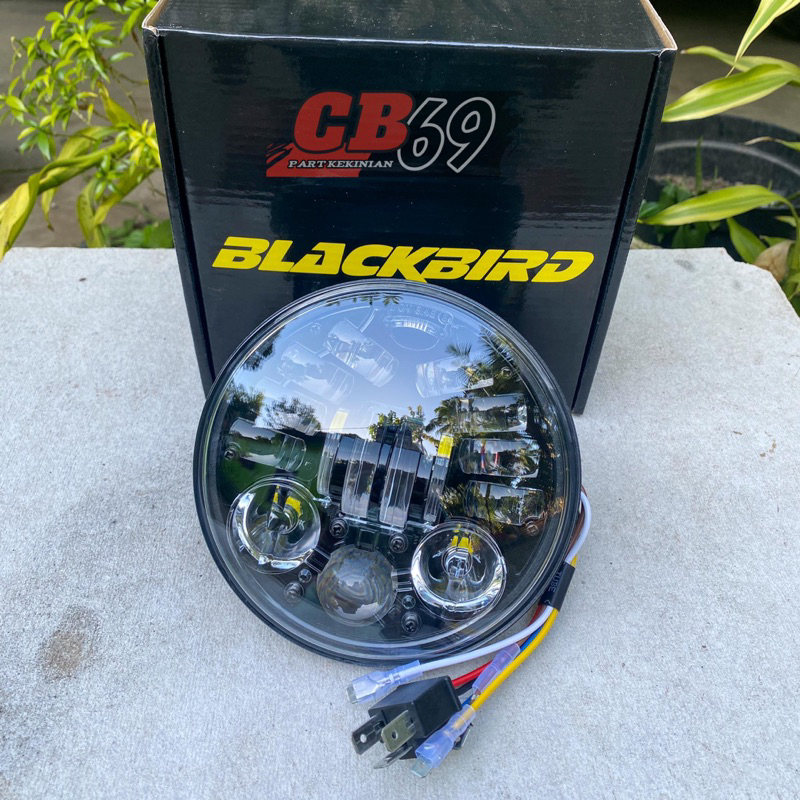 Lampu daymaker 16 led 16led 5,75inc dus hitam blackbird