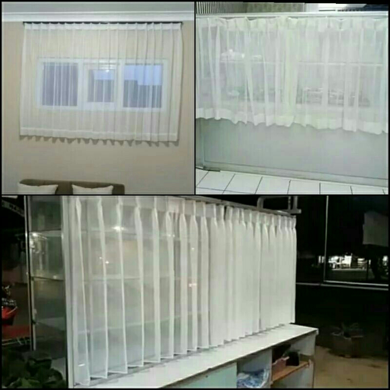 gorden Vitrase etalase warteg 200x100cm150x100,cm 100x100,cm150x50cm gorden buat etalase makanan