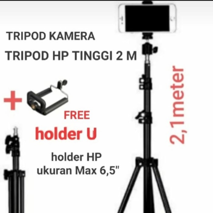 DK Tripod 2 meter Light Stand Tripod Universal 2 meter Multifungsi