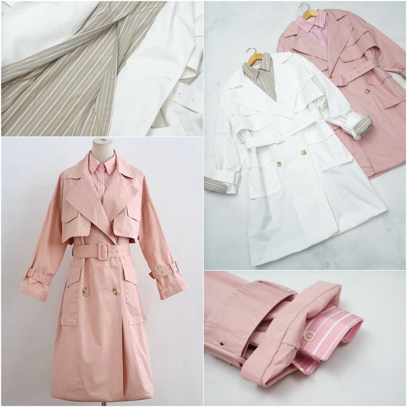 COAT OVERSIZE JUMBO WANITA BAHAN KATUN TEBAL MEWAH PREMIUM