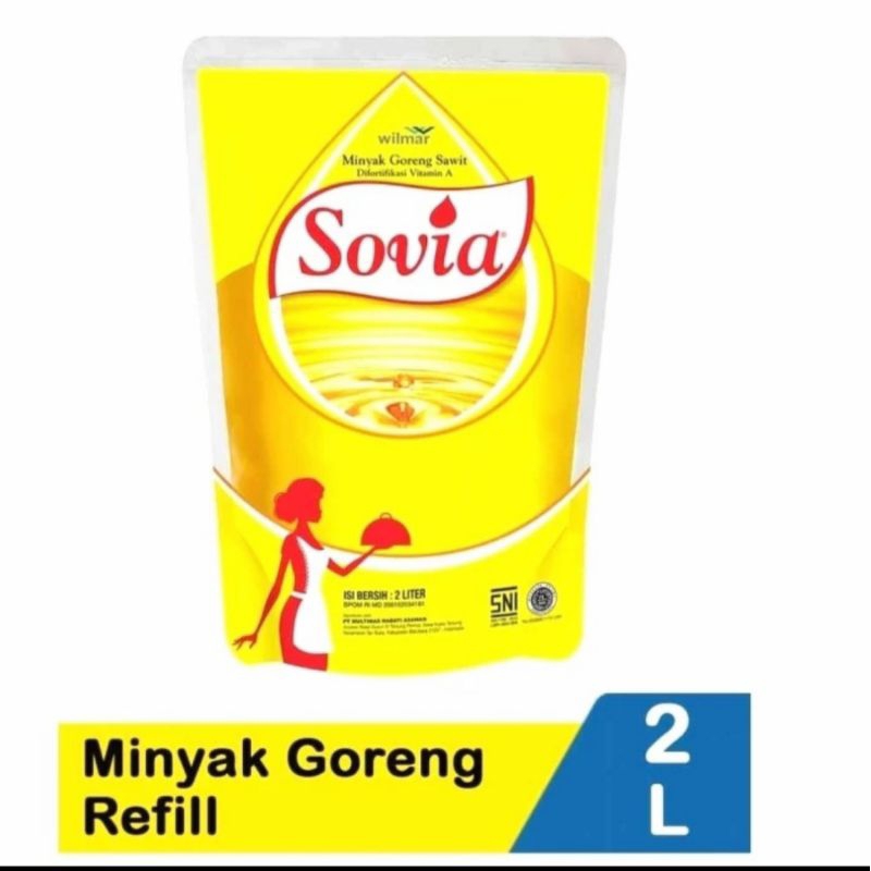 

Minyak goreng Sovia 2L / 1L Redy stock