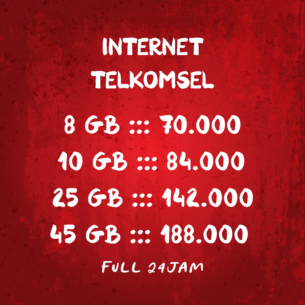 Paket Internet Telkomsel  45GB 25GB 10GB 8GB Simpati Kartu As Loop Full Kuota Data Murah