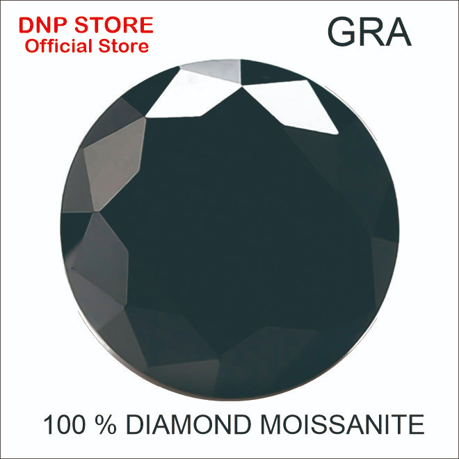 [ GRA  - SERTIFIKAT ] BLACK / HITAM  100% BATU MOISSANITE