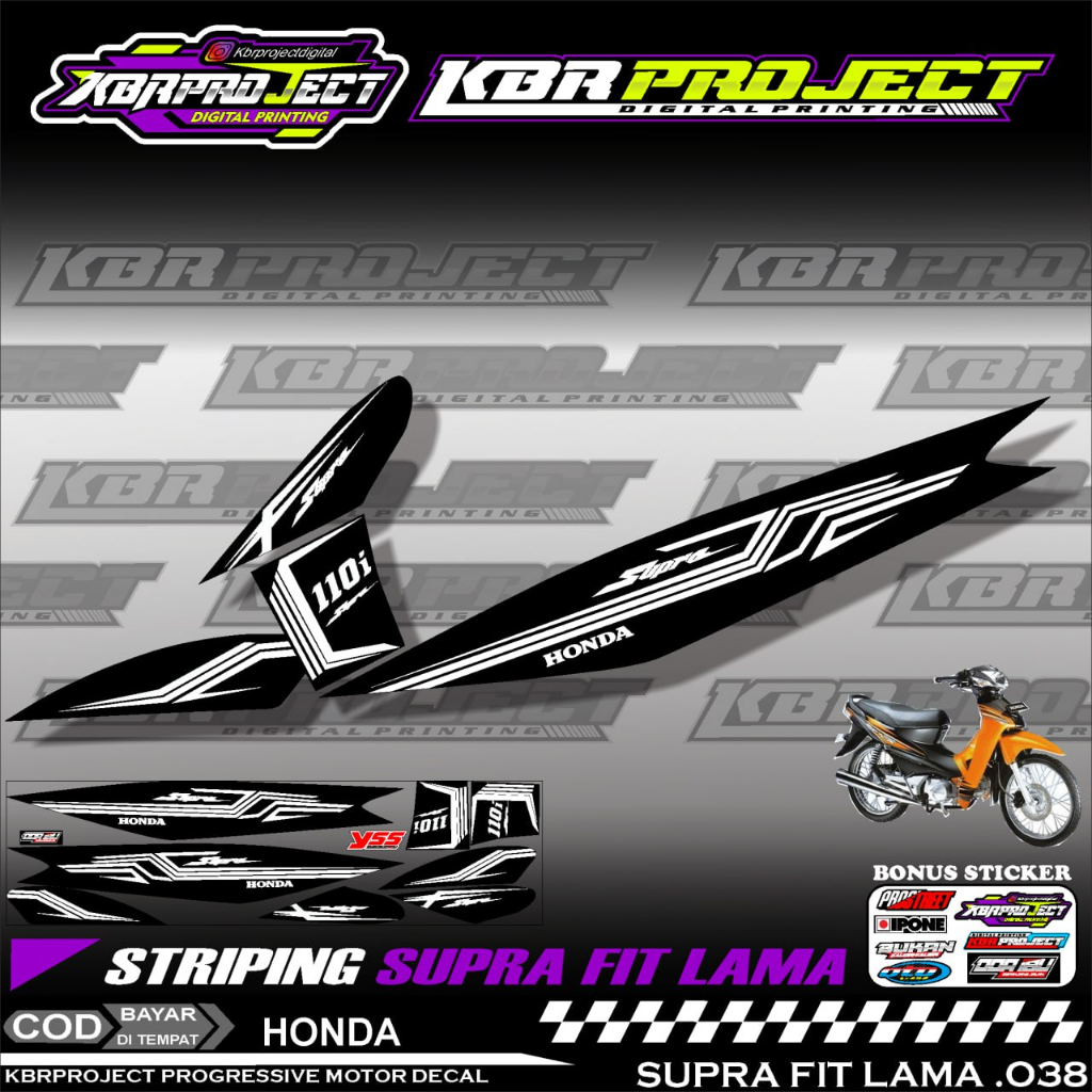 SUPRA FIT LAMA STIKER STRIPING PREMIUM MOTOR PREMIUM KEREN LIS VARIASI SUPRA FIT LAMA STIKER MOTOR H