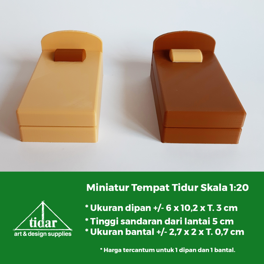 

[MR] AN -Miniatur Maket Dipan / Ranjang / Tempat Tidur Single Skala 1:20 #2