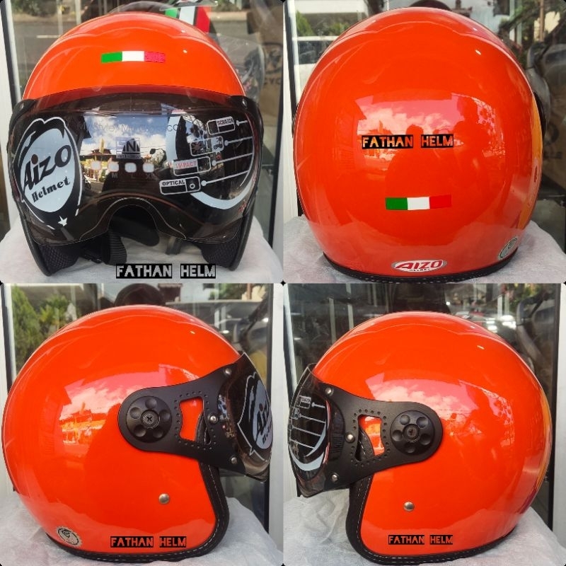 HELM PILOT ITALY PREMIUM SNI ORIGINAL BY AIZO ( Free BUBBLE WRAP+KARDUS)