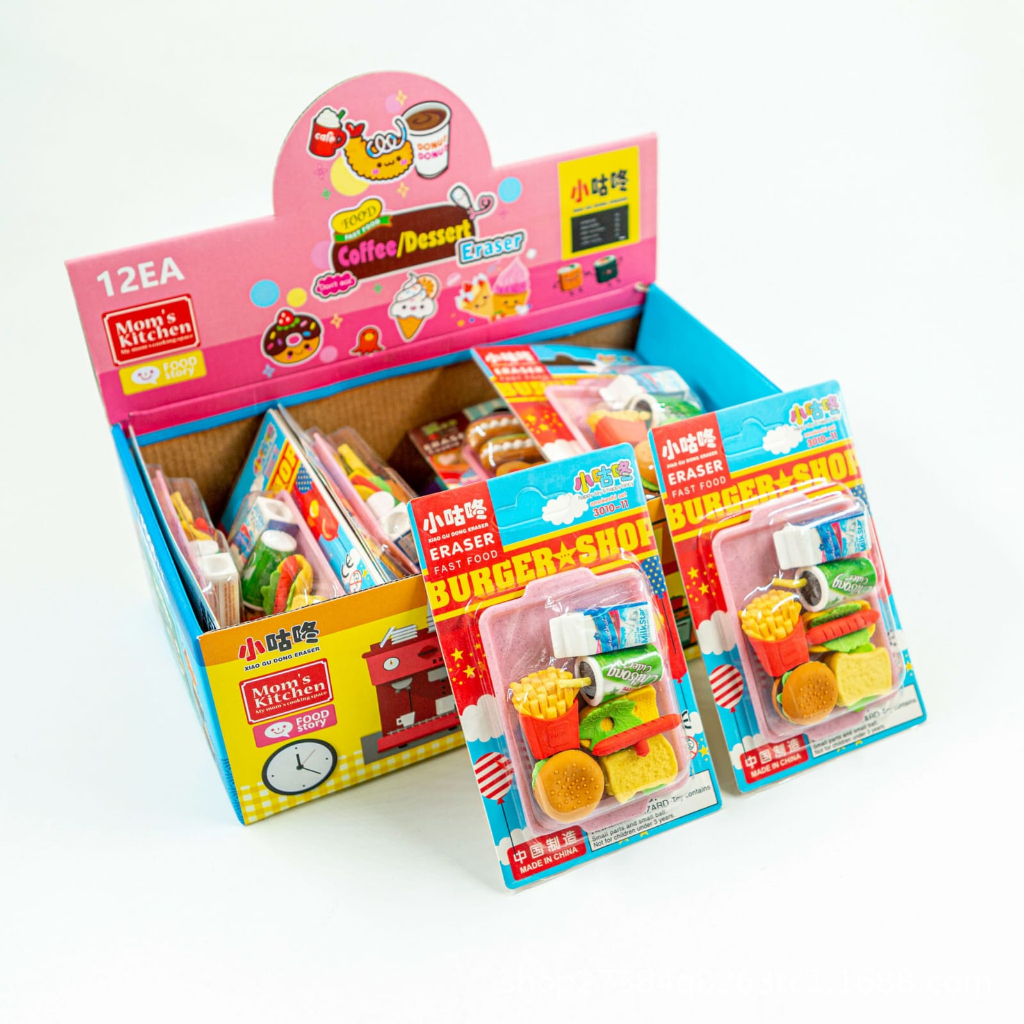 

PENGHAPUS BURGER COLA VERSI 2 PENGHAPUS FAST FOOD 1 SET ISI 6 PCS FREE NAMPAN MINI