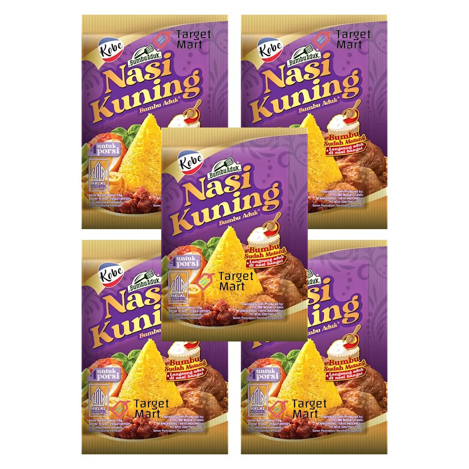 

5PCS Kobe Bumbu Aduk Nasi Kuning Praktis & Nikmat Tanpa Perlu di Masak