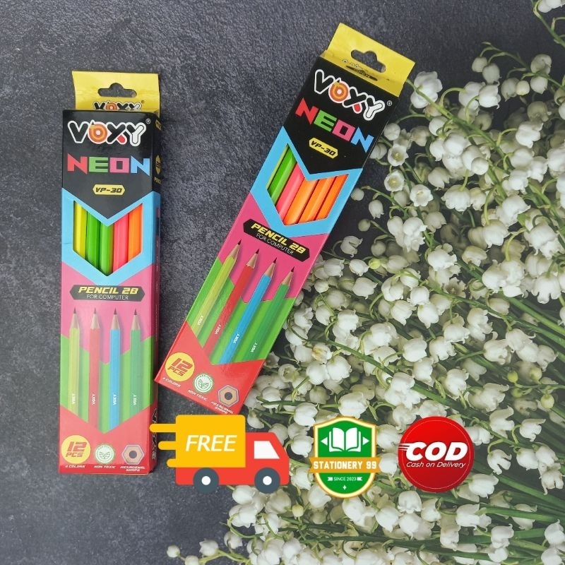 

VP 30- Voxy NEON/Pensil 2B Voxy + Penghapus/Pencil 2B For Computer/Pensil Sekolah