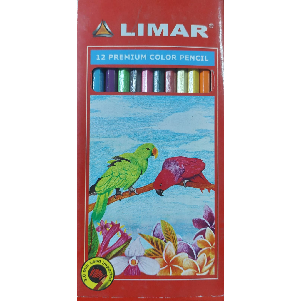 

[1 Set] Pensil Warna Limar 12 Warna Panjang / Color Pencil Limar 12 Warna Panjang