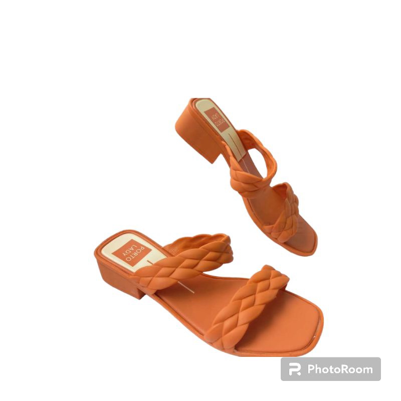 heels wanita tali kepang