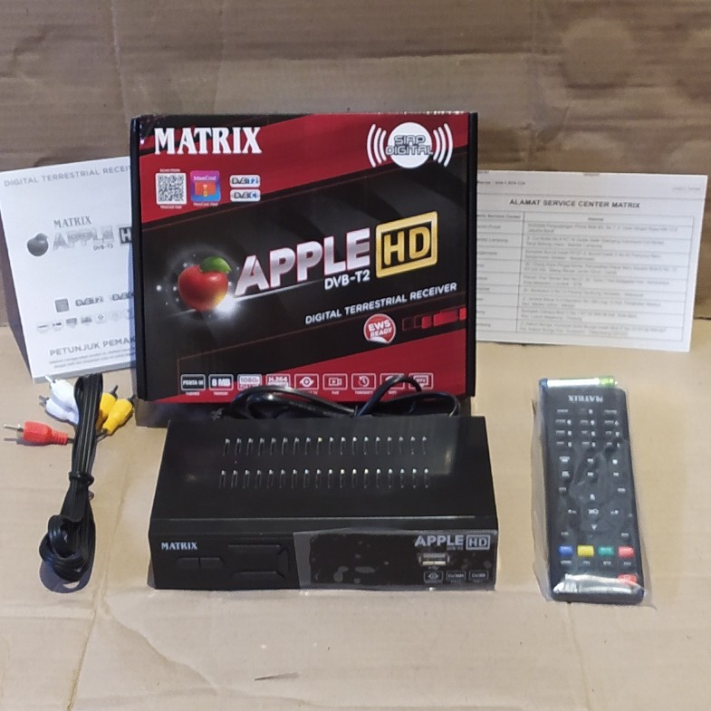 set top box dvb t2 matrix apple merah