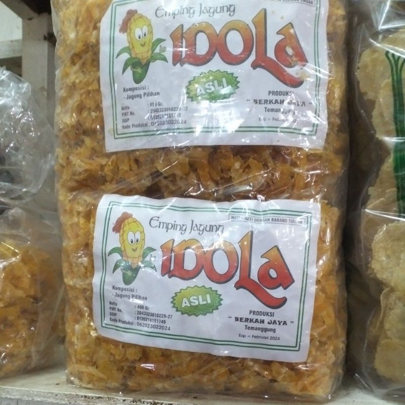 

400gram emping jagung mentah idola asli