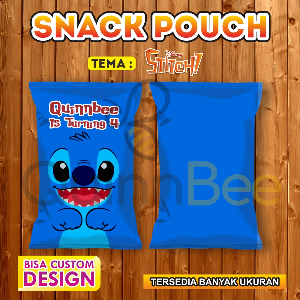 

Snack Pouch Jumbo|Pouch Ultah|Kemasan Snack Ulang Tahun|Birthday Snack Pouch (Gratis Design) - STITCH - LILO AND STITCH - DISNEY