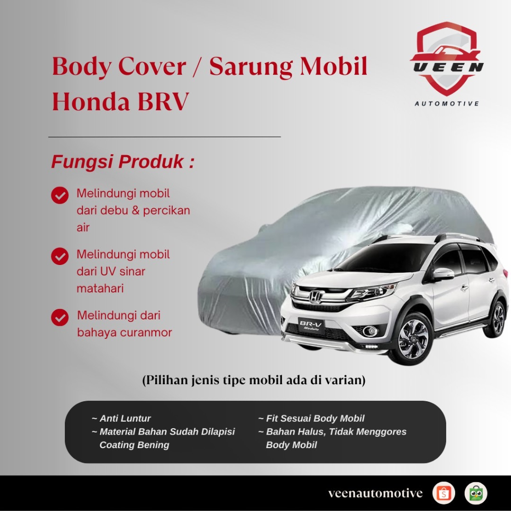 Sarung Mobil Honda BRV / Body Cover Mobil Honda BRV