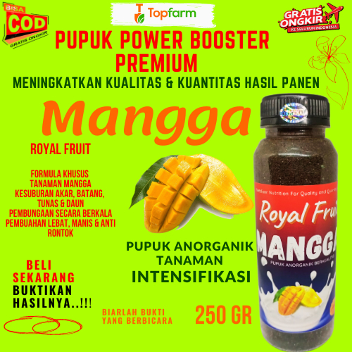 Pupuk Mangga / Pupuk Royal Fruit 250 gr / Pupuk Pelebat Buah Mangga / Pupuk Booster Mangga / Pupuk P