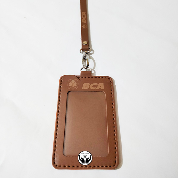 Tempat Id Card Gantung tali BANK BCA / Id Card Holder BANK BCA / Dompet Kulit Gantung BANK BCA