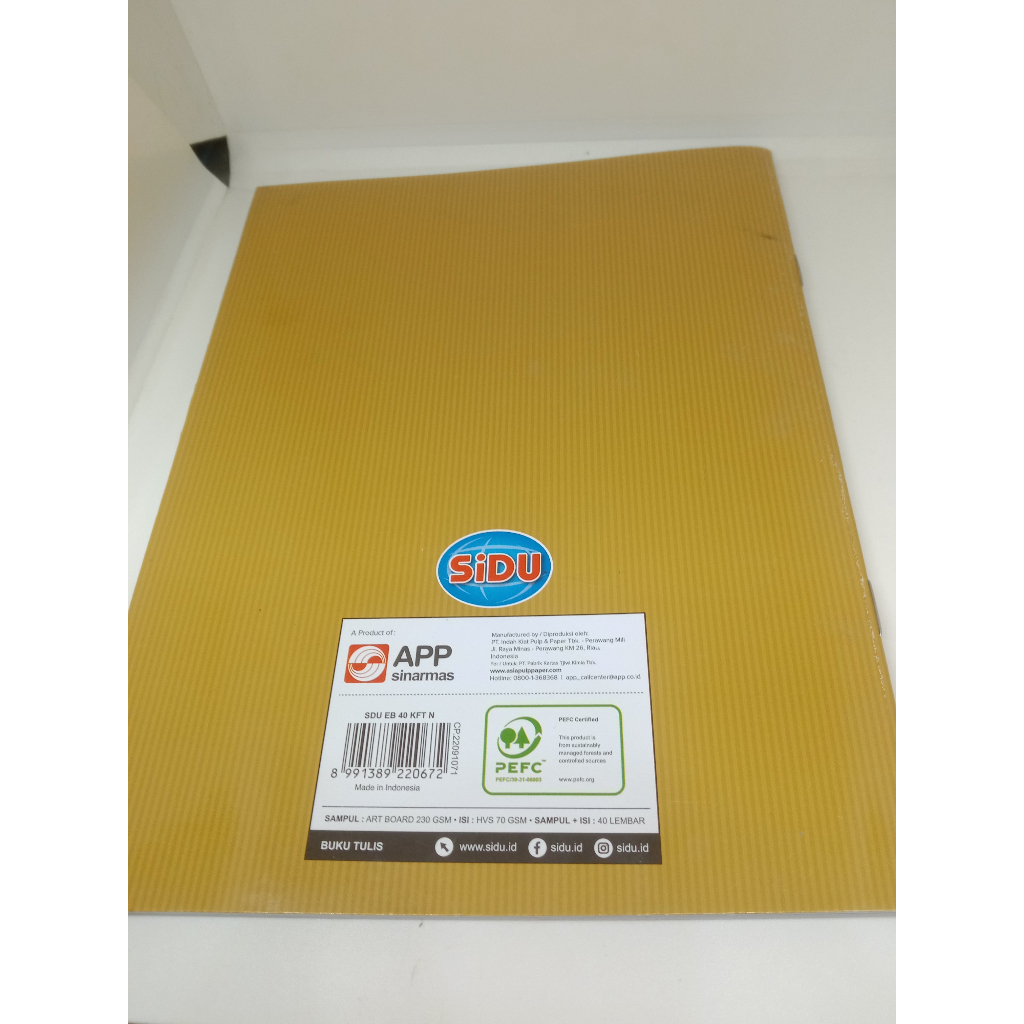 

BUKU TULIS SAMPUL COKLAT SIDU 40 LEMBAR HARGA 1 PCS