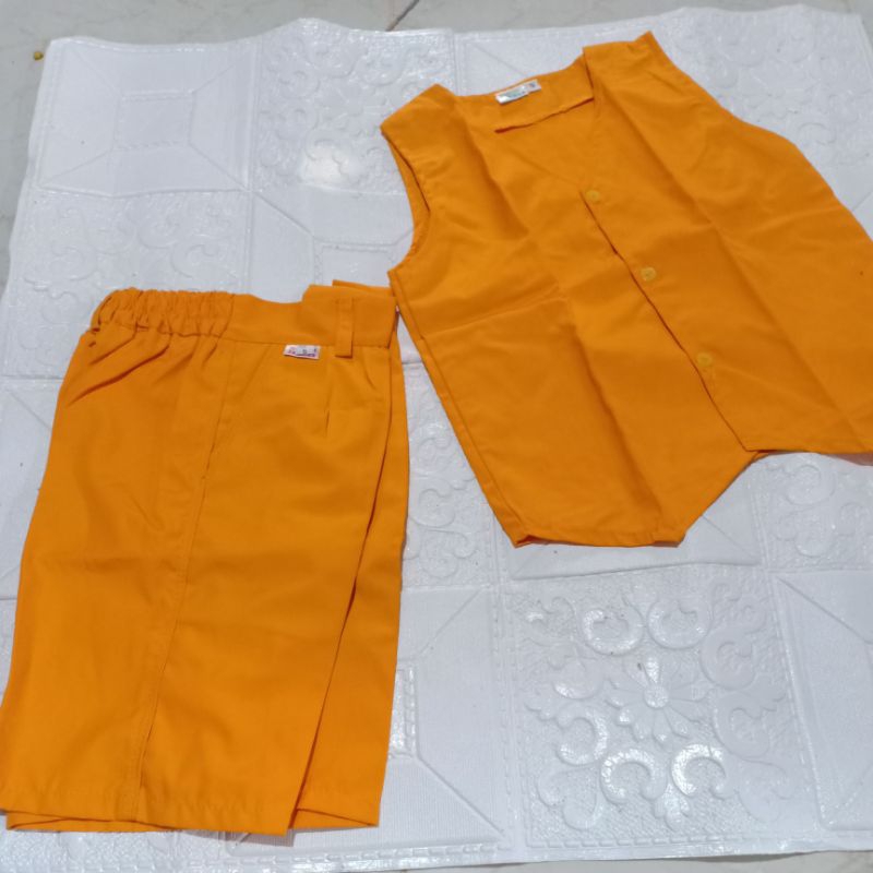 CELANA PENDEK ANAK TK/ROMPI ANAK TK/ROK ANAK TK/WARNA KUNING KUNYIT