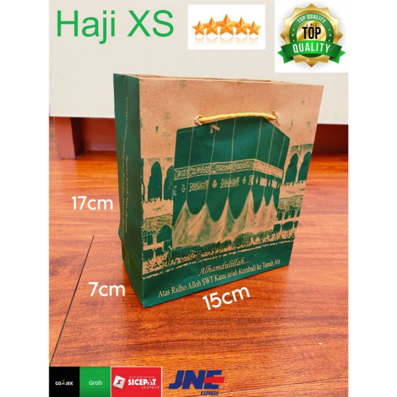 

Paperbag Pembelian Min 20pcs/Kelipatan 20pcs Paperbag Haji XS 15x7x17 Goodie Bag Souvenir Tas oleh oleh Haji Umroh Tas Kertas Tas Belanja