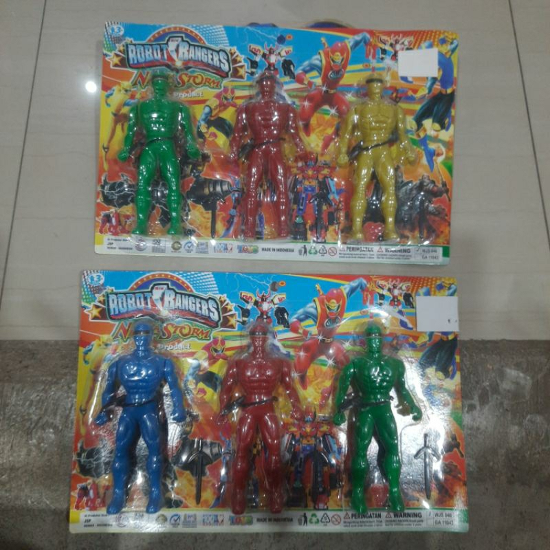 Robot Ranger Set Isi 3 Pcs Wjs046 Mainan Maenan Mainnan Anak Laki Laki Cowok Robbot Murah Meriah Lar