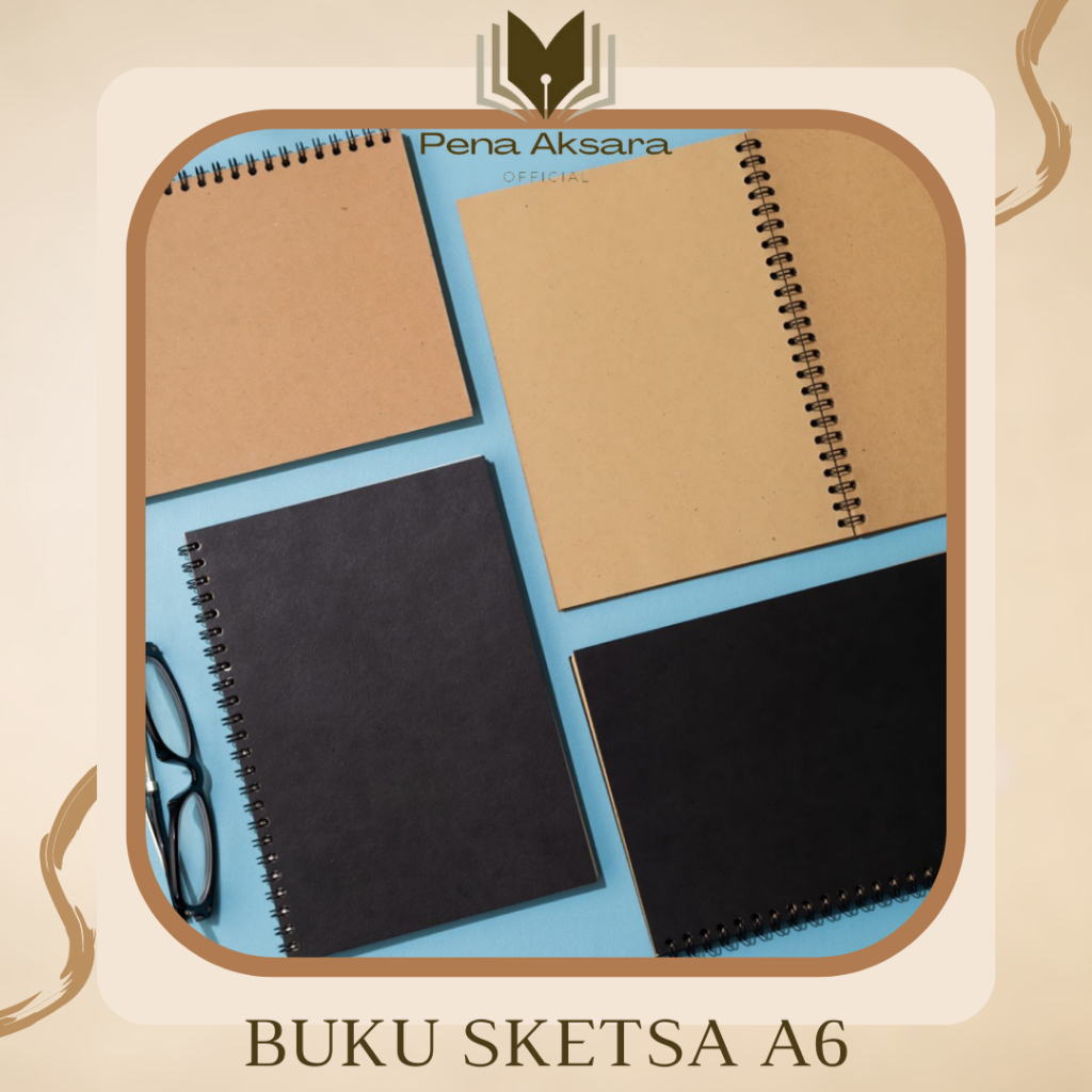 

BUKU SKETSA KECIL UKURAN A6 10,5 x 14,8 cm SKETCHBOOK CRAFT VINTAGE MURAH