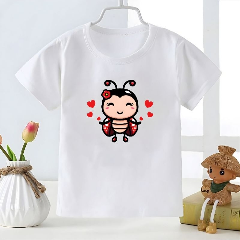 KAOS ANAK CEWEK CUTE LADYBUG/BAJU ANAK CEWEK/ATASAN ANAK