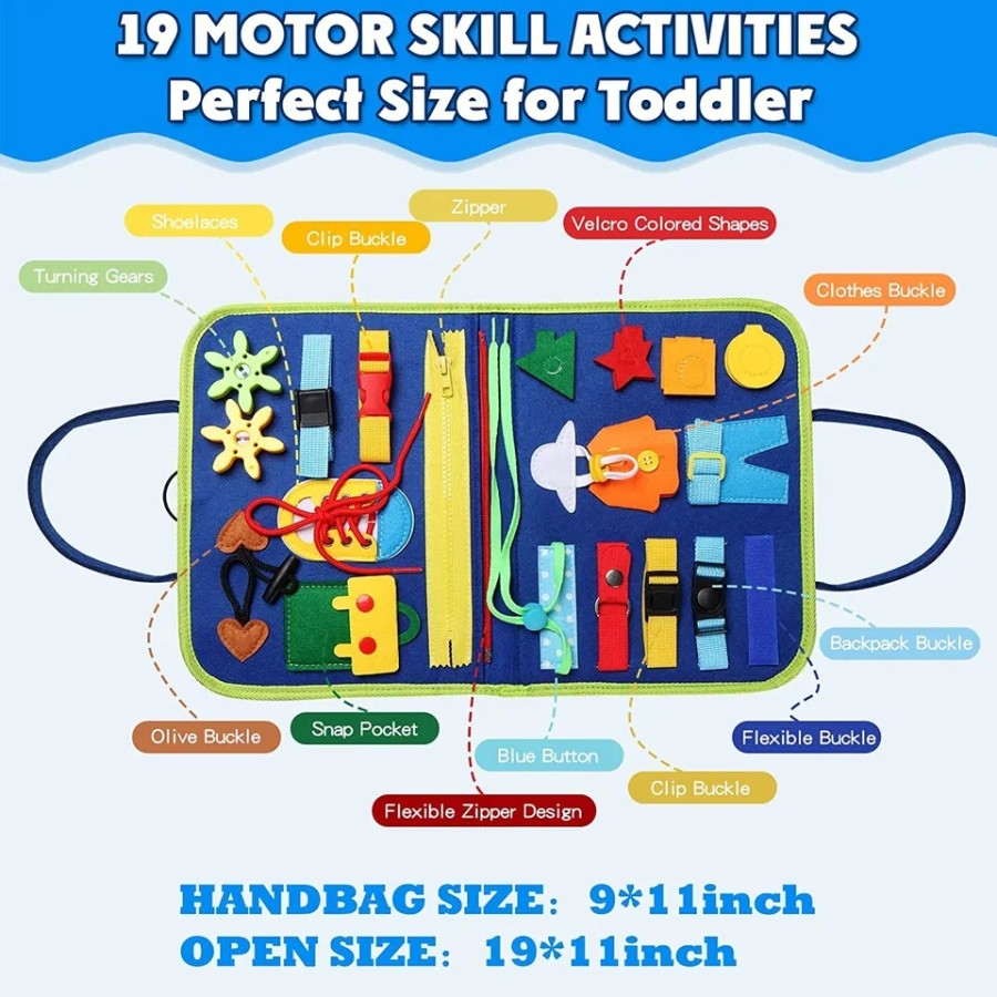 busy board montessori mainan edukasi anak 25in1 activity book