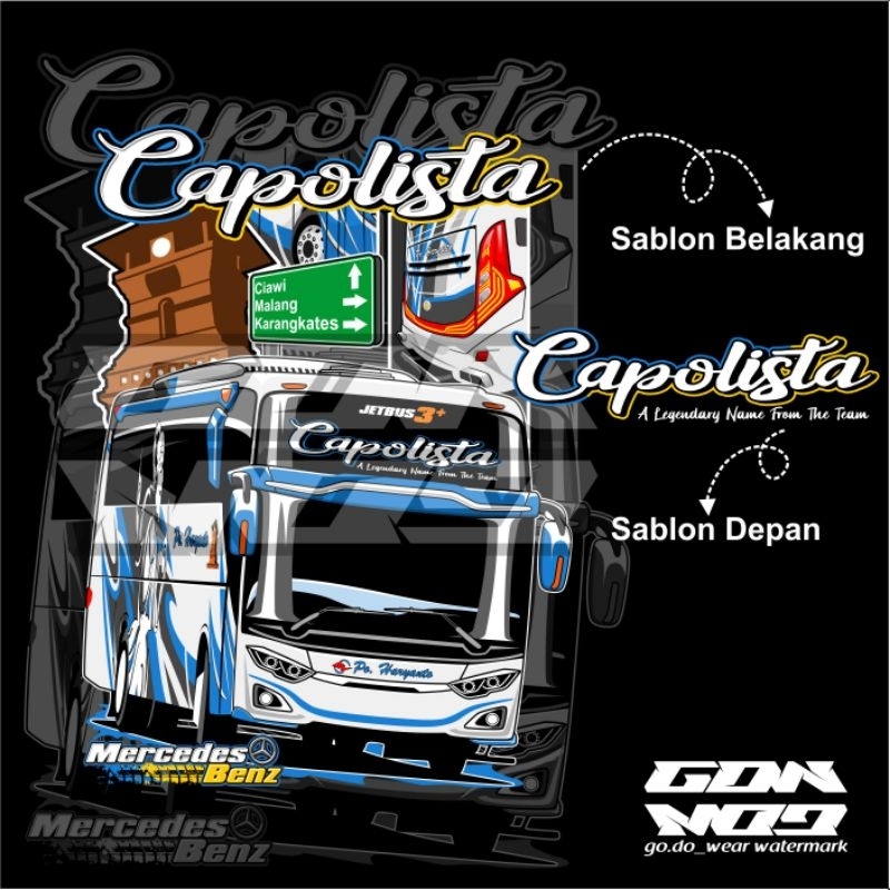 kaos bus Haryanto Capolista