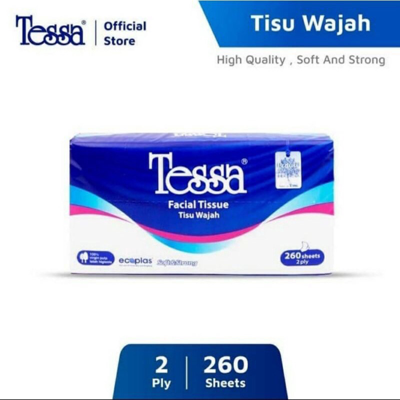 Tissue Tessa Facial TP-02 | 260 sheet 2 ply