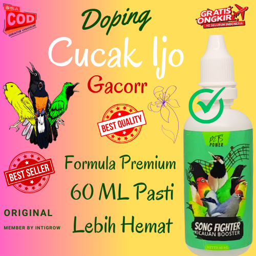 Doping Cucak Ijo / Vitamin Cucak Ijo Gacor 60 ML / Vitamin Cucak Ijo Jamtrok / Vitamin Cucak Ijo / V