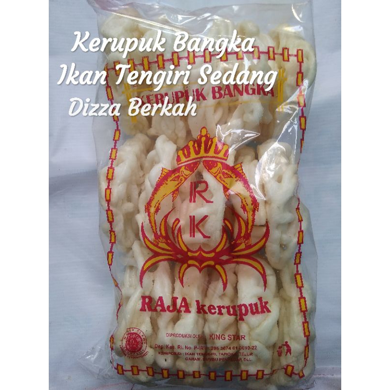 

KERUPUK BANGKA IKAN TENGIRI MERK RAJA/1 pc/Enak/Dizza Berkah