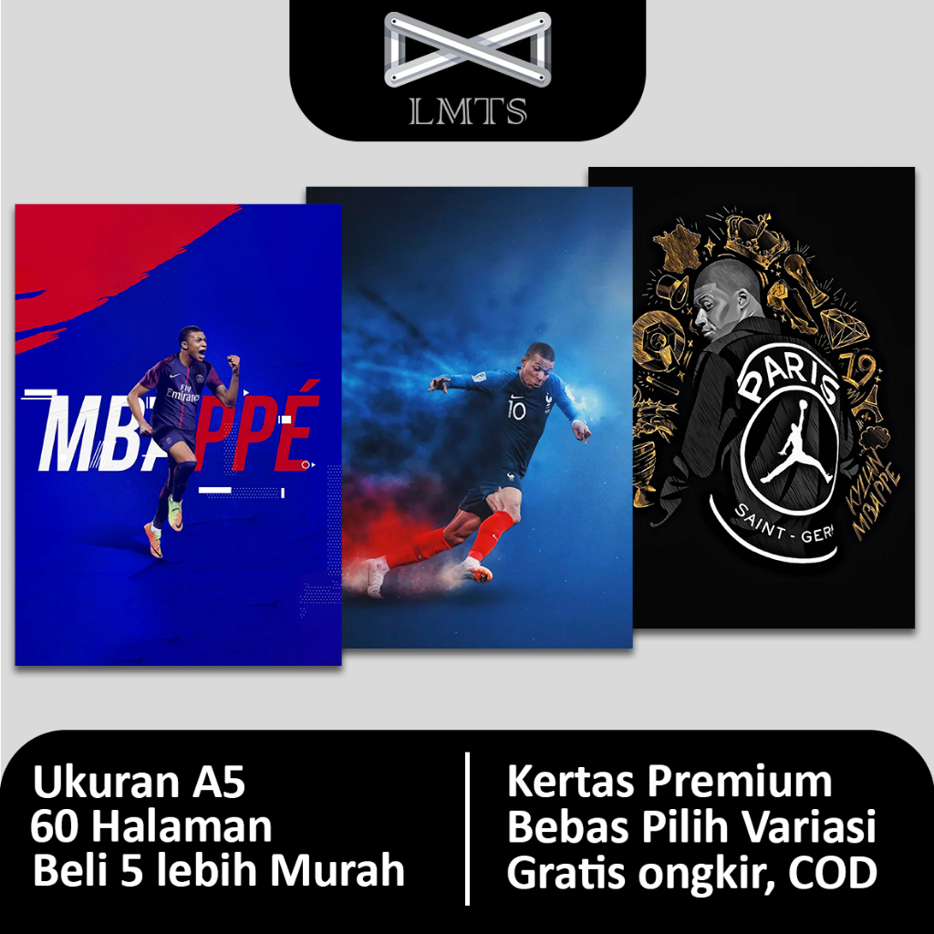

[Grosir] Buku Tulis Kylan Mbappe A5