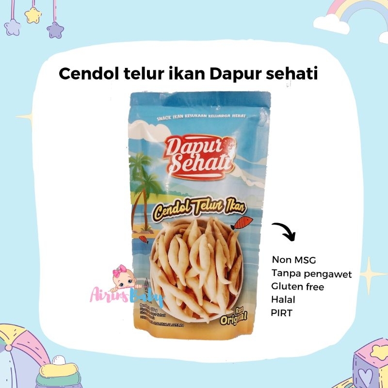 

SNACK CENDOL TELUR IKAN DAPUR SEHATI SNACK MPASI NON MSG GLUTEN FREE CEMILAN MPASI KERUPUK MPASI KRUPUK MPASI DAPUR SEHATI