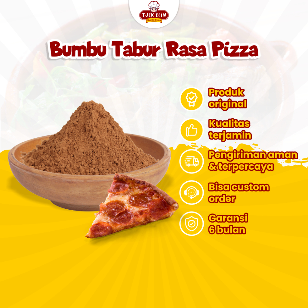 

Bumbu Tabur Rasa Pizza Bubuk Seasoning Powder Aneka Rasa MSG NonMSG Serbaguna Murah Halal