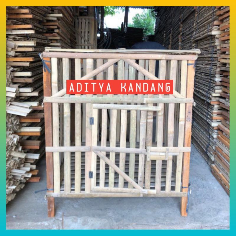 Kandang ayam bambu lipat bongkar pasang