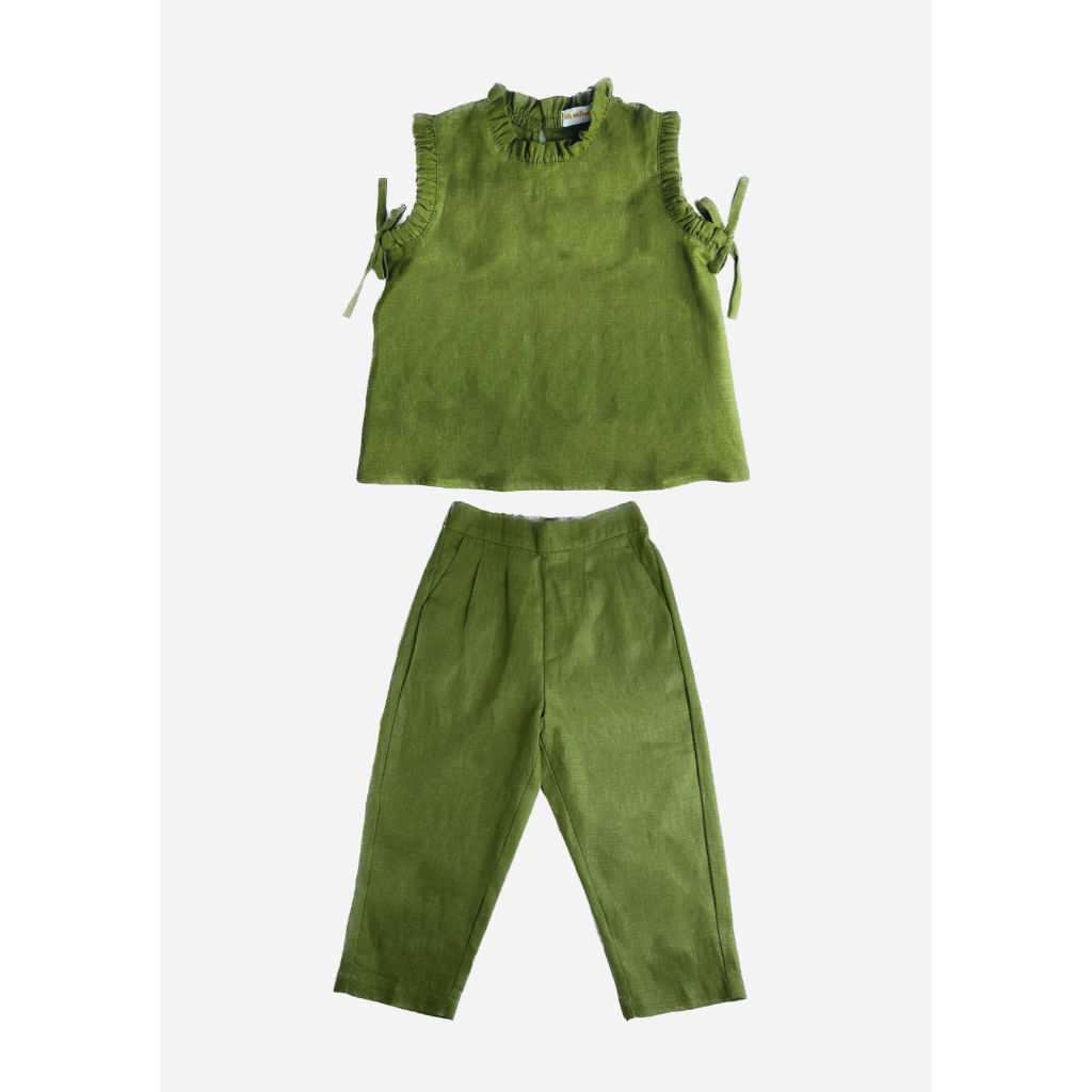 Ivy Set | Set Baju Anak Perempuan Linen | Millon Kidswear