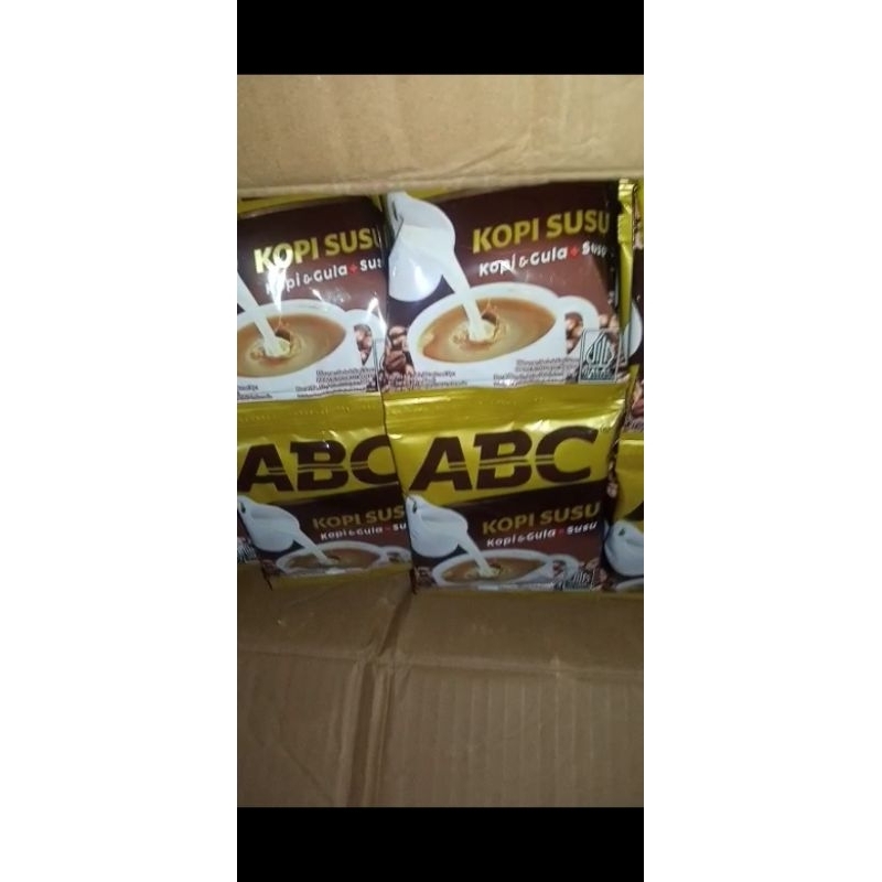 

1 RENCENG KOPI ABC SUSU PLUS GULA 3 IN 1 SIAP SEDUH 30 gr 10 Pcs