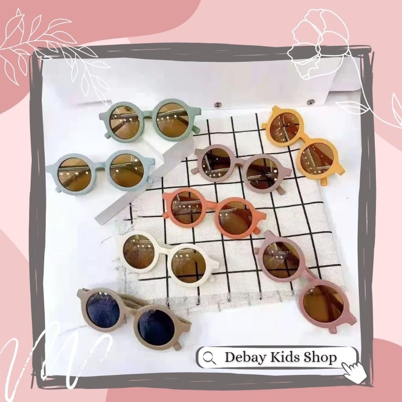 Kacamata Anak Bayi Laki-laki Perempuan Bulat Korea Import Lucu Cantik